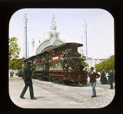 Paris Fuarı: ana giriş kapısı, 1900 (fener kaydırağı) by French Photographer