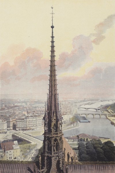 Paris, Fleche de Notre-Dame, Güney Kulesinden Görünüm by French Photographer
