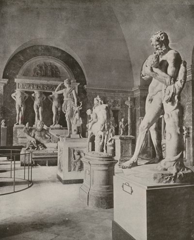 Paris: Nehir Tanrısı Tiber Galerisi, Louvre Müzesi (s/b fotoğraf) by French Photographer