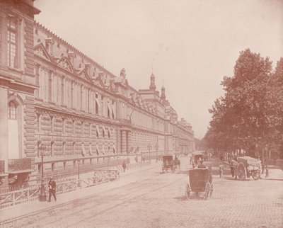 Paris: Louvre Sarayı ve Tuileries, Güney Yakası (s/b fotoğraf) by French Photographer