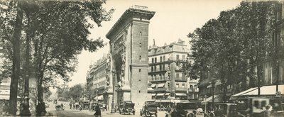 Paris, Perspective des Grands Boulevards, La Porte St-Denis, Büyük Bulvarların Perspektifi, St-Denis Kapısı by French Photographer