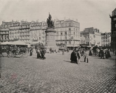 Paris: Place de Clichy (s/b fotoğraf) by French Photographer