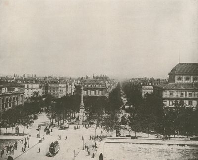 Paris: Place du Chatelet (s/b fotoğraf) by French Photographer
