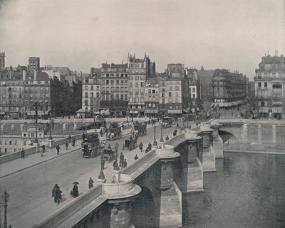 Paris: Pont Neuf veya Yeni Köprü (s/b fotoğraf) by French Photographer