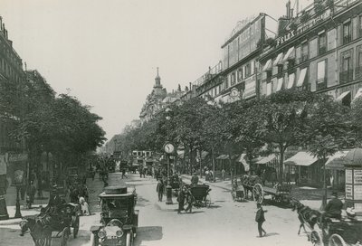 İtalyanlar Bulvarı, Boulevard des Italiens perspektifi (fotogravür) by French Photographer