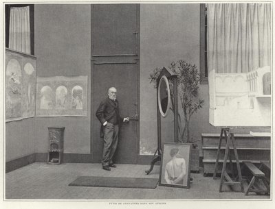 Pierre Puvis de Chavannes atölyesinde by French Photographer