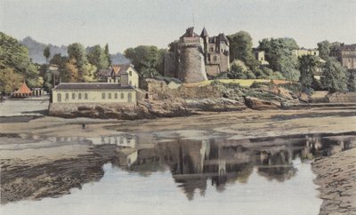 Pornic, eski Chateau ve Liman girişi by French Photographer