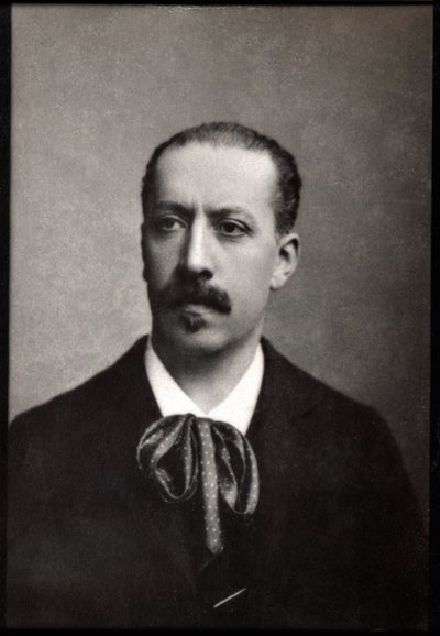 Charles Marie Jean Albert Widor (1844-1937), Fransız org sanatçısı, besteci ve öğretmenin portresi. by French Photographer