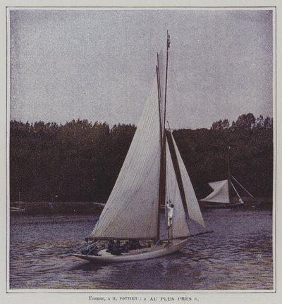 Seine Nehri üzerinde yelkenli tekne (renkli fotoğraf) by French Photographer