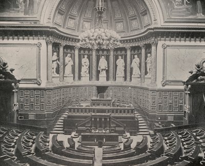 Senato Odası, Lüksemburg Sarayı (s/b fotoğraf) by French Photographer