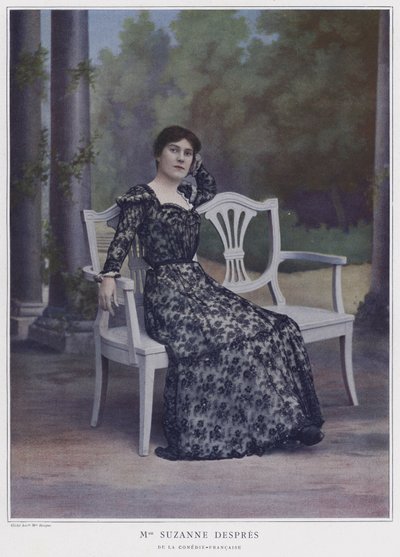 Suzanne Despres, Fransız aktris (renkli fotoğraf) by French Photographer