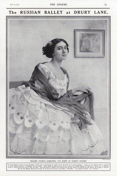 Tamara Karsavina, Rus balerin by French Photographer