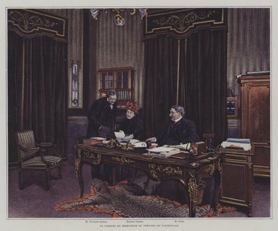 Theatre du Vaudeville, Paris müdürünün ofisi (renkli fotoğraf) by French Photographer