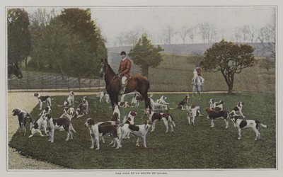Tom Firr ve Quorn Hunt köpekleri, Leicestershire (renkli fotoğraf) by French Photographer
