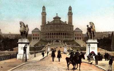 1878 Paris Dünya Fuarı için inşa edilen Trocadero sarayı, c. 1906 (fotoğraf) by French Photographer