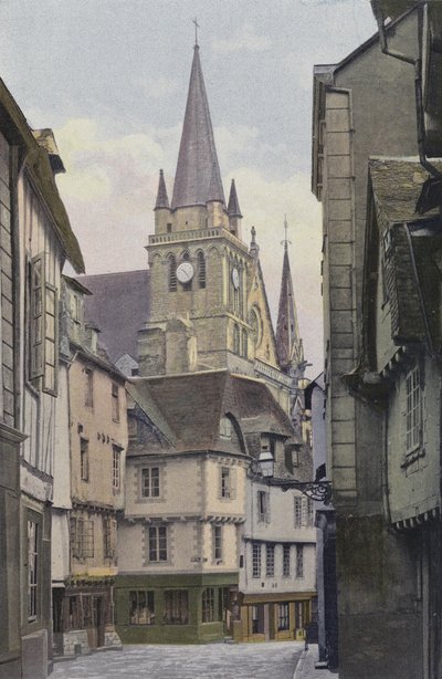 Vannes, Katedral ve rue de lHotel-de-Ville by French Photographer
