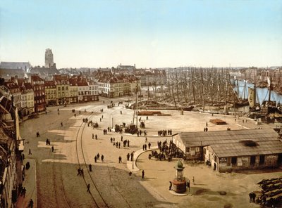 Dunkirk Limanı Görünümü, 1890-1900 by French Photographer