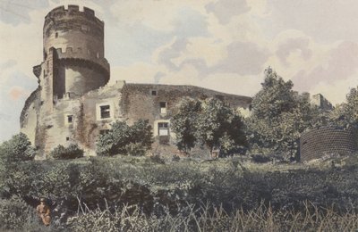 Volvic, Eski Chateau de Tournoel, Genel görünüm by French Photographer
