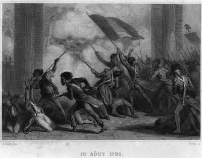 10 Ağustos 1792 (Kraliyet Düşüşü) - Thiers tarafından “” Fransız Devrimi” nde. 19. yüzyıl by French School