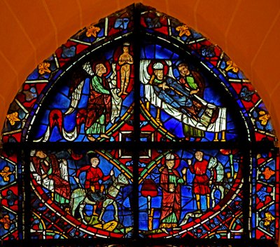 St Germain penceresinden 4 panel (w29b) by French School