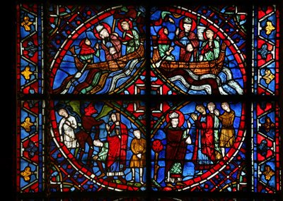St Germain penceresinden 4 panel (w29b) by French School