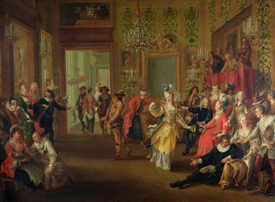 Karnaval Sırasında Bir Bal Pare, c.1710 by French School