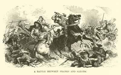 Franklar ve Saksonlar Arasında Bir Savaş by French School