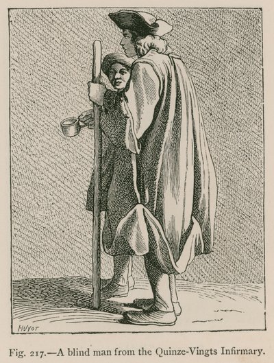 Quinze-Vingts Revirinden Kör Bir Adam by French School
