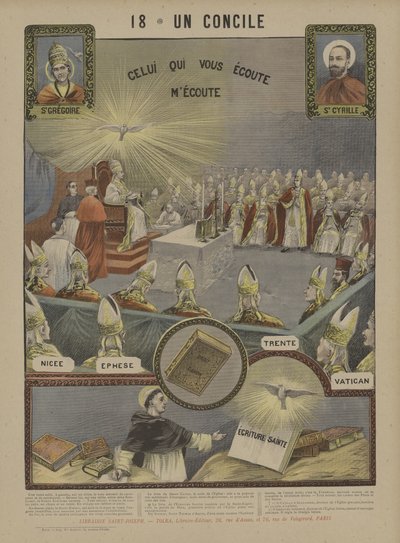 Bir Konsey (renkli taş) by French School