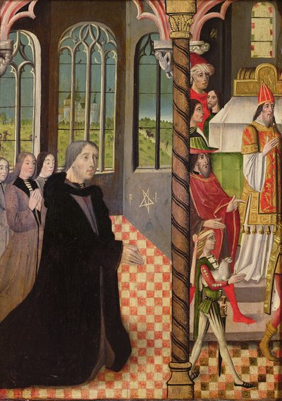 Üç Kızıyla Bir Bağışçı ve Joachim'in Arzusu, 1485-95 by French School