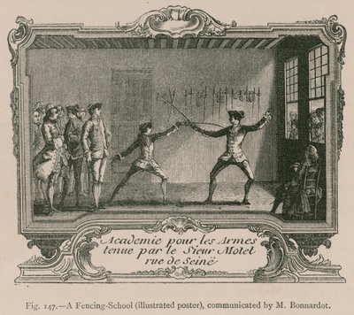 Bir Eskrim Okulu (Resimli Poster), M. Bonnardot tarafından iletildi by French School