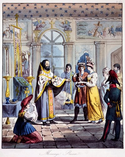 Bir Rus Ortodoks Evliliği, 19. Yüzyıl Başları by French School