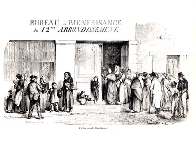Paris 12. Bölgede Bir Refah Ofisi, c. 1870 by French School