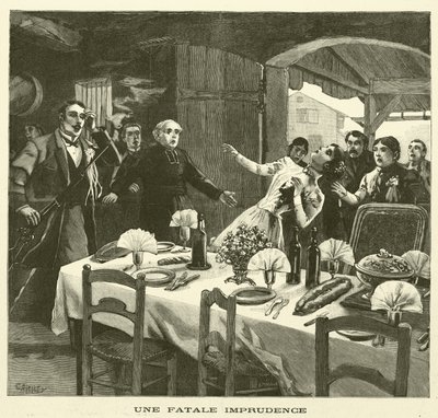 Ölümcül bir pervasızlık eylemi (gravür) by French School