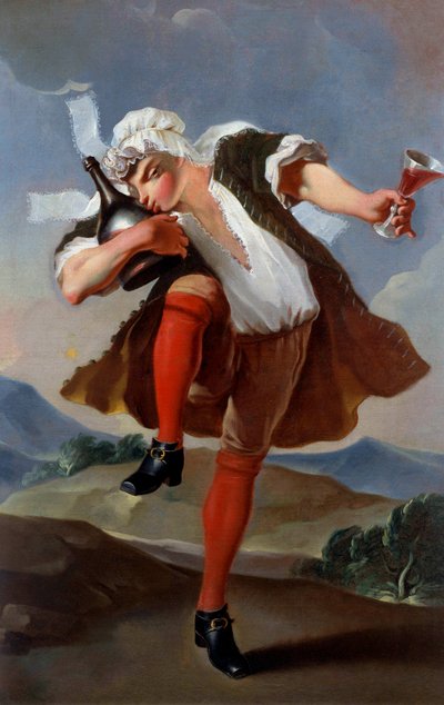 İyi bir şişe şarap tüccarı işareti. 1760 civarında isimsiz resim. Güneş. 0,98x0,66 m Paris, Musee Carnavalet - A La Bonne Şişe. Bir şarap tüccarının tabelası. 1760 dolaylarında anonim tablo. 0.98 x 0.66 m. Karnaval Müzesi, Paris by French School