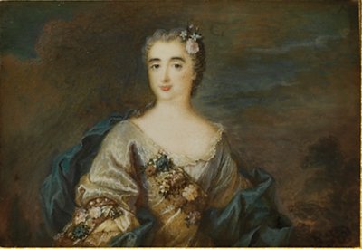 Louise-Jeanne de Durfot adında bir bayan, Duchesse de Mazarin et de la Meilleraye, c.1750 by French School