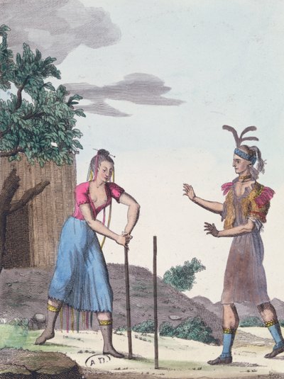 Creek Kızılderilileriyle yapılan evlilik töreni, 1811 dolayları by French School