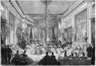 Prenses Mathilde Bonaparte (1820-1904) tarafından düzenlenen müzikli bir akşam by French School