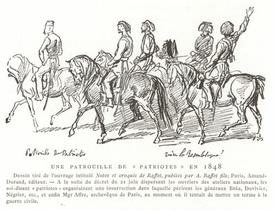 Bir vatansever devriyesi, Fransa, 1848 by French School