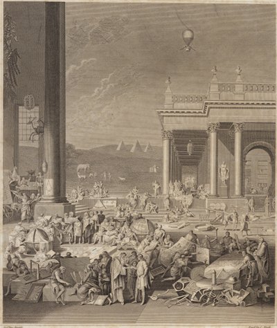 Britannica Ansiklopedisi için bir sahne by French School
