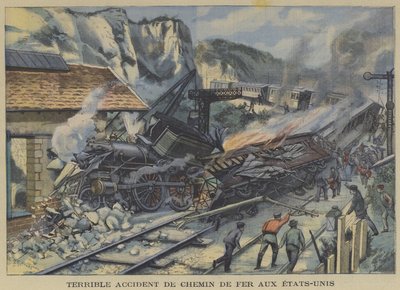 Amerika Birleşik Devletleri'nde korkunç bir tren kazası (renkli taş) by French School