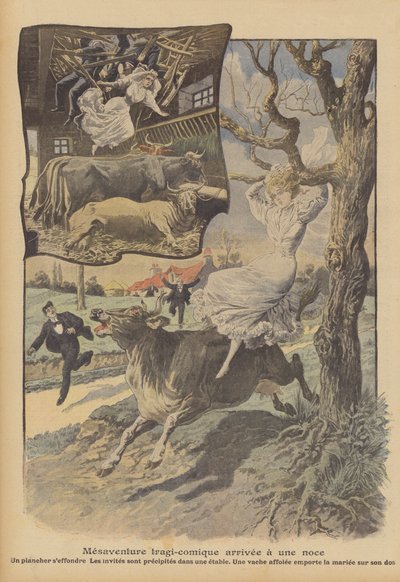 Trajikomik bir düğün talihsizliği (renkli taş) by French School