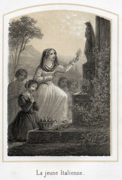Çok dindar genç bir İtalyan kadın, Meryem Ana