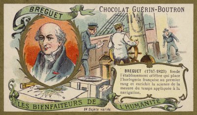 Abraham-Louis Breguet, İsviçreli saatçi (chromolitho) by French School