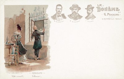 Birinci Perde, La Boheme (renkli taş) by French School
