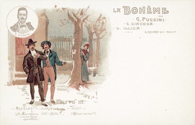 Üçüncü Perde, La Boheme (renkli taş) by French School