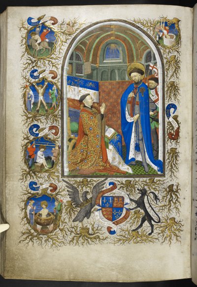 Ms 18850 f.256v, Duke of Bedford, St George