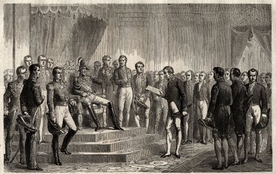 221'in Adresi - Liberal devlet adamı Roy-Collard, Adres du 221'i sunar - Pierre Paul Royer-Collard, Fransız kralı Charles X'e 221'in 1830'da İktidarı protesto etmek için verdiği adresi okur - Pierre Paul Royer Collard (1763-1845) (Royer by French School