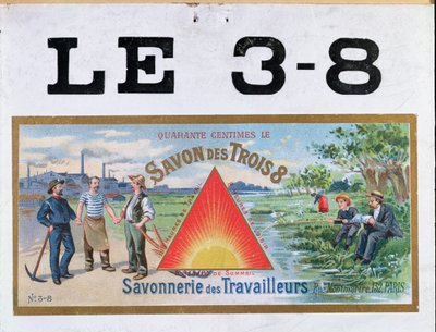 3x8 marka sabun reklamı, 19. yüzyıl sonu by French School