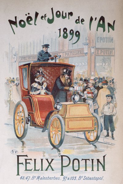 Felix Potin, Noel ve Yeni Yıl 1899 için Reklam by French School
